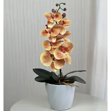 Arranjo OrquÃdea Laranja Toque Real Foto mini 2