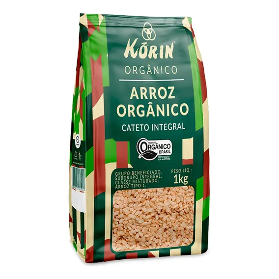 Arroz Cateto Integral Orgânico Korin 1kg Foto 1