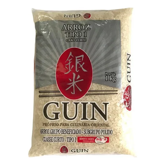 Arroz Oriental Grão Curto Guin 1kg Foto 1