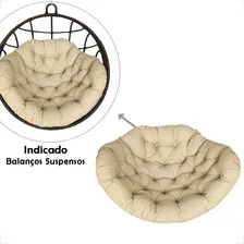 Art Decor Almofada Balanço Ninho impermeável para balanço suspenso ninho cor bege liso Foto mini 2