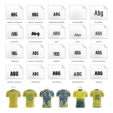 Arte Camisa Brasil Personalizada Copa Do Mundo 2022 Vetor Foto mini  3