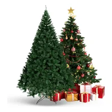 Árvore De Natal Premium Luxo 210m Pinheiro Cheia 1100 Galhos Cor Verde Foto  mini 1