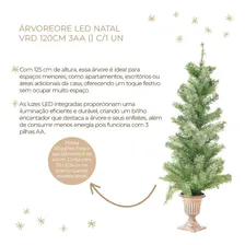Árvore Led Natal Verde 3aa 1un 125x40x40cm Foto mini  2