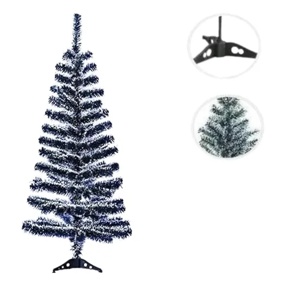 Árvore Natal 1,2m Com 120 Galhos Verde Luxo Neve Foto 1