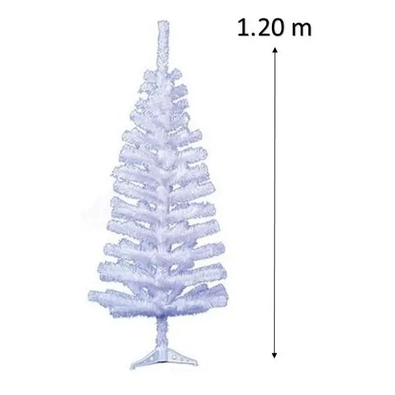 Arvore Natal 120cm 120 Galhos Branca Decoração Pinheiro Foto 1