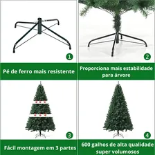 Arvore Natal 2,10m - 600 Galhos Cor Verde Foto mini 4