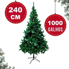 Arvore Natal 240cm - 1000 Galhos - Cheia Cor Verde Foto mini 1