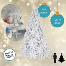 Árvore Natal Branca 180 Cm - 645 Galhos Foto mini 3