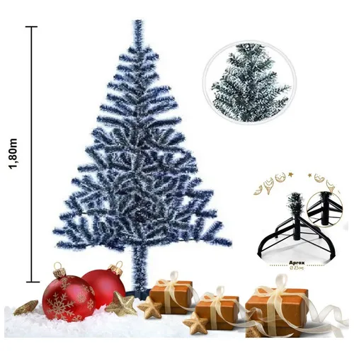 Arvore Natal Grande 1,8m Pinheiro 320 Galhos Nevada Luxo Foto 1