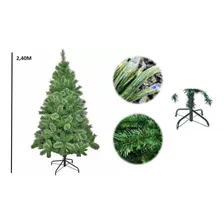 Árvore Natal Pinheiro Gigante Luxo 2,4m 852 Galhos Cor Verde Foto mini 1