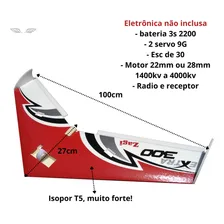 Asa Zagi Extra 300 100cm de asa Horizon Aeromodelos Com Eletrônica Cor Vermelho Foto mini  2
