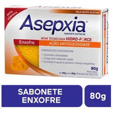 Asepxia Sabonete Barra Enxofre Ação Antioleosidade 80g Foto mini 1