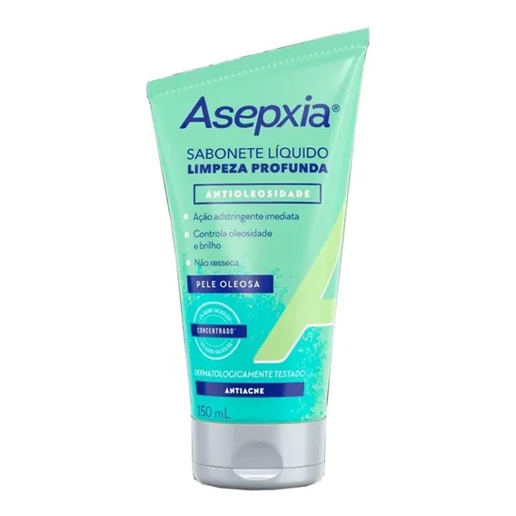 Asepxia Sabonete Líquido Limpeza Profunda 150ml Foto 1