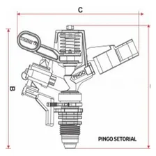 Aspersor Fabrimar Pingo Setorial E Circulo Cheio (6 Peças) Foto mini 4