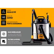 Aspirador De Pó E Água Wap Gtw Inox 20 1600w Com Bico Extrator 127v Foto mini 4