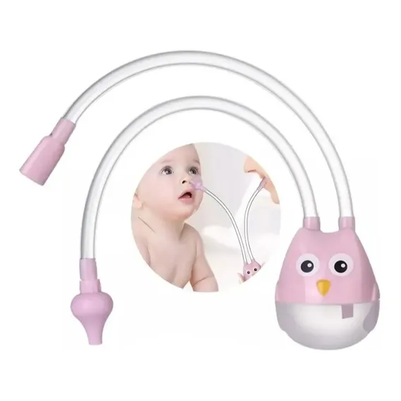 Aspirador Nasal BebĂȘ Higiene Nariz Sugador De Catarro Cor Rosa Foto 1
