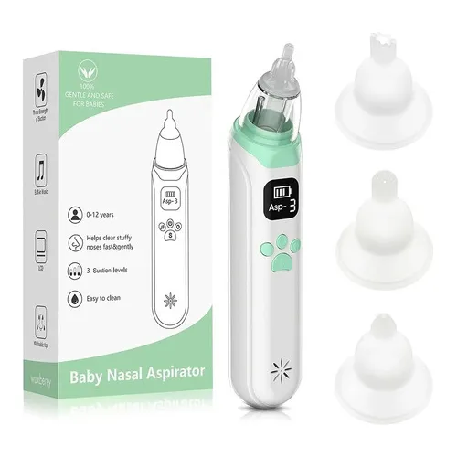Aspirador Nasal Elétrico Para Bebês, Sugador De Nariz De Beb Cor Branco Foto 1