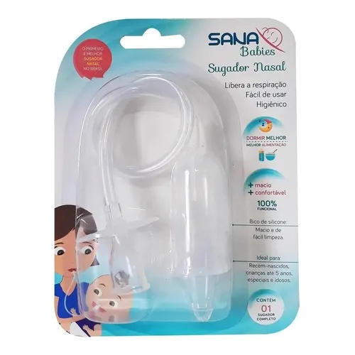 Aspirador Nasal Sana Babies Sugador Secreção Bebê Sana Foto 1