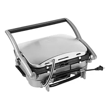 Assadeira elétrica industrial robusta 5 em 1 premium Cuisinart Gr-4np1 Cor Prata com mostradores prata preto 110V Foto mini  3