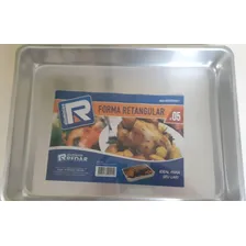 Assadeira Em Aluminio Retangular 46 X 36 Cm Assados Geral Cor Cinza Foto mini  2