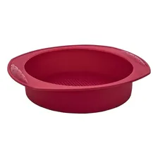 Assadeira Redonda De Silicone Vermelha Euro Foto mini 1