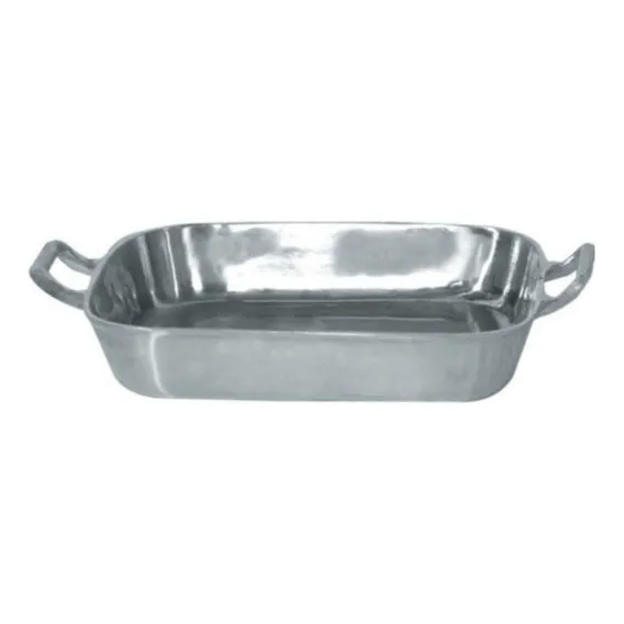 Assadeira Tabuleiro 36cm Grosso Aluminio Fundido Batido Foto 1