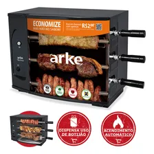 Assador Elétrico Arke Vitta Smart 03 Espetos Rotativo 220v Cor Preto Foto  mini 1