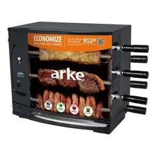 Assador Elétrico Arke Vitta Smart 03 Espetos Rotativo 220v Cor Preto Foto mini 4