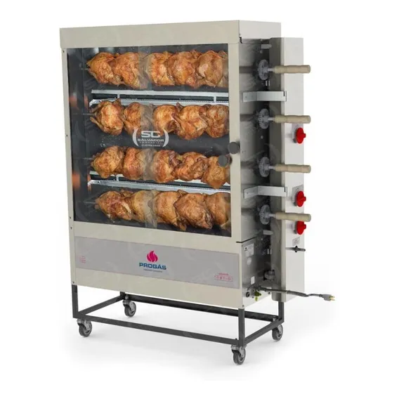 Assador Frango Industria Gás Tubular 4 Espetos Progás Pr623 Bivolt Foto 1
