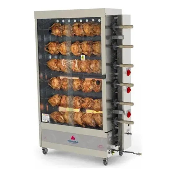 Assador Frango Rotativo Infravermelho 6 Espetos Progás 110V/220V Foto 1