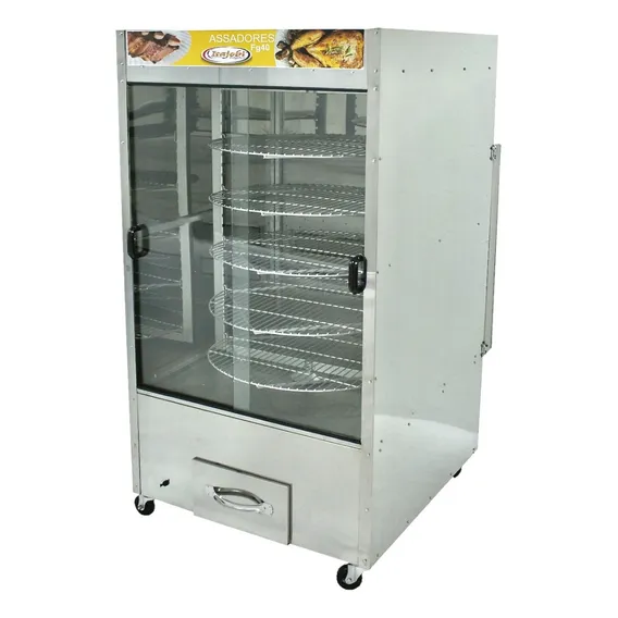 Assador Girat贸rio Para 50 Frangos 脌 G谩s Bivolt Frangueira 110V/220V Foto 1