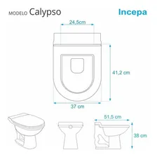 Assento Almofadado Tampa Astra P/ Bacia Incepa Calypso Biscuit Foto mini 4