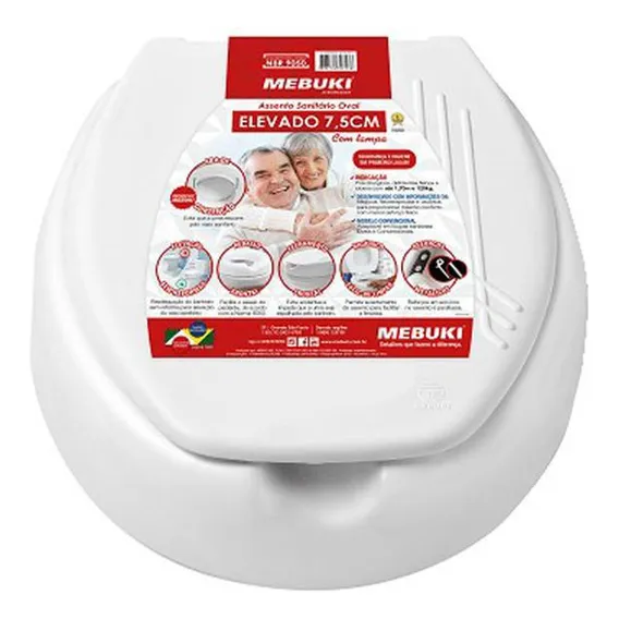 Assento De Vaso Elevado 7,5cm Conforme Nbr 9050 Foto 1