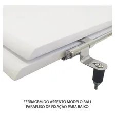 Assento Laqueado Bali Branco Tampa Vaso Incepa Em Mdf Branco Foto mini 2