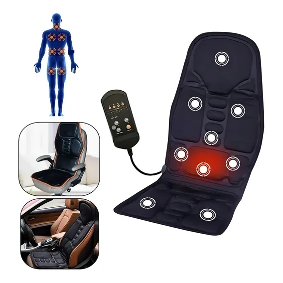 Assento Massageador Almofada P/ Cadeira Encosto Massagem Bivolt Foto 1