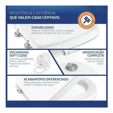 Assento Oval Soft Close Universal Fechamento Suave Bege Tigr Foto mini  3