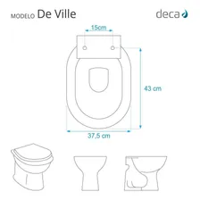 Assento Para Vaso Deca De Ville Cinza Escuro Poliester Cor Cinza vip Foto mini 4