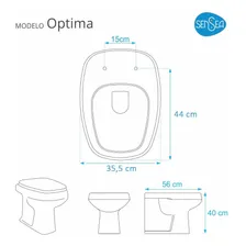 Assento Sanitário Acrílico Optima Branco Para Vaso Sensea Foto mini  3