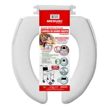 Assento Sanitário Almofadado Aberto Cadeira De Banho Mebuki Foto mini 1