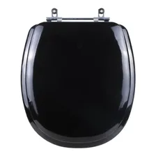 Assento Sanitário Almofadado Aspen Preto Para Vaso Deca Foto  mini 1
