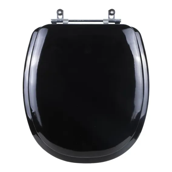 Assento Sanitário Almofadado Aspen Preto Para Vaso Deca Foto 1
