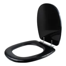Assento Sanitário Almofadado Aspen Preto Para Vaso Deca Foto mini  2