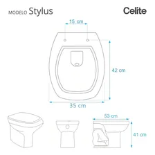 Assento Sanitário Almofadado Astra Stylus Branco Vaso Celite Foto mini 3