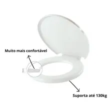Assento Sanitário Almofadado Branco Herc Redondo Oval Foto mini 4