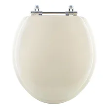 Assento Sanitario Almofadado Convencional Oval Bege Claro Foto mini 1