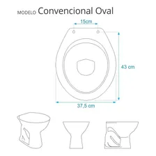 Assento Sanitario Almofadado Convencional Oval Bege Claro Foto mini 3