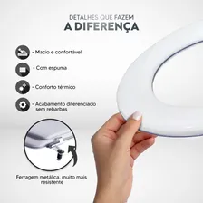 Assento Sanitário Almofadado Diamantina Branco Para Icasa Foto mini  3
