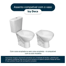 Assento Sanitário Almofadado Luxo Izy Branco Para Vaso Deca Foto mini 4