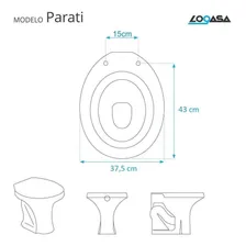 Assento Sanitário Almofadado Luxo Parati Bege Para Logasa Cor Bege Claro Foto mini 4