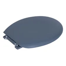 Assento Sanitário Almofadado Oval Cinza 1 - Astra Foto mini 4